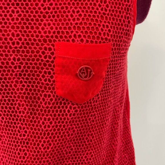Armani Jeans Red Knit Sleveeless top sz S - Picture 4 of 8